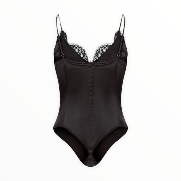 Two Pretty Little Things Lace Trim Thong Bodysuits - Picture 3 of 8